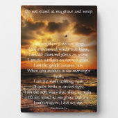 Sta niet op mijn Grave en Weep Poem Fotoplaat (voorkant)