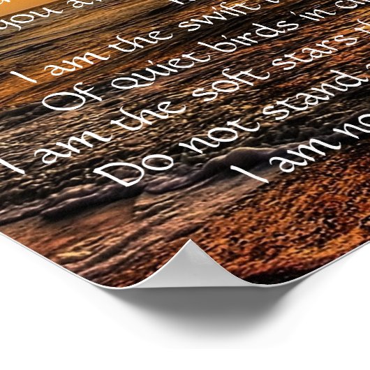 Sta niet op mijn Grave en Weep Poem Poster (Hoek)