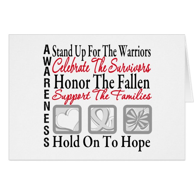 Sta op Celebrate Honor Collage Lung Cancer (Voorkant Horizontaal)