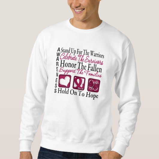 Sta op Celebrate Honor Collage Multiple Myeloma Trui (Voorkant)