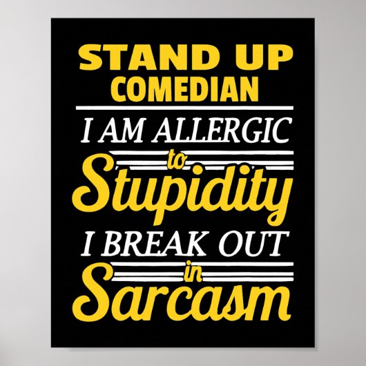 Sta op Comedy Grappig Poster (Voorkant)