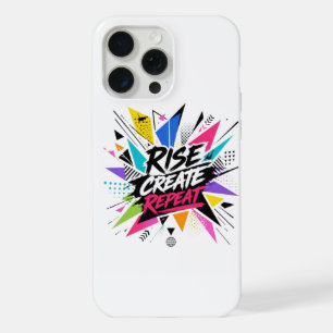 Sta Op Creëer Herhaal Inspirerende Motiverende Quo iPhone 15 Pro Max Case