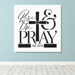 Sta op en bid canvas afdruk