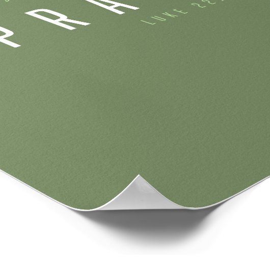 Sta op en bid. Lucas 22:46.Poster & Prints (Hoek)