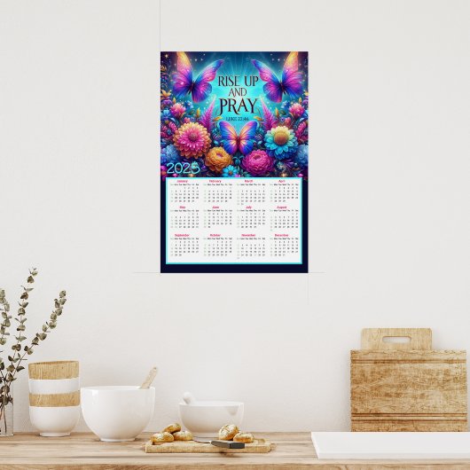 Sta op en bid Lukas 22:46 Kalender 2025 Poster (Keuken)