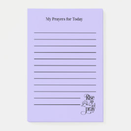 Sta op en bid Paarse gebedslijst gelinieerd Post-it® Notes