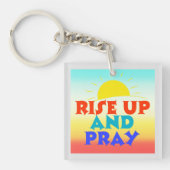 STA OP EN BID RELIGIEUS CITAAT SLEUTELHANGER (Voorkant)