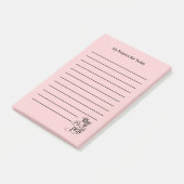 Sta Op en Bid Roze Gebedslijst Gelinieerd Post-it® Notes (Schuin)