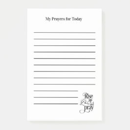 Sta op en bid Wit gebedslijst gelinieerd Post-it® Notes