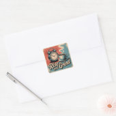 Sta Op En Ga Aan Het Werk Vierkante Sticker (Envelop)