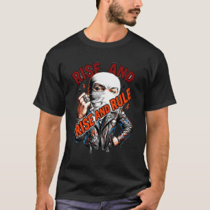 Sta op en heers straatrebel motorrijder t-shirt
