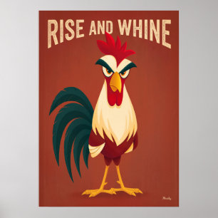 Sta op en Klaag – Grappige Haan Cartoon Karakter Poster