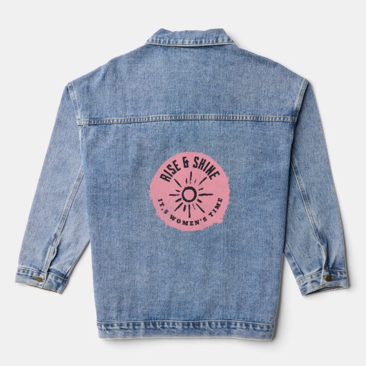 Sta op en schijn, het is vrouwentijd denim jacket (Achterkant)