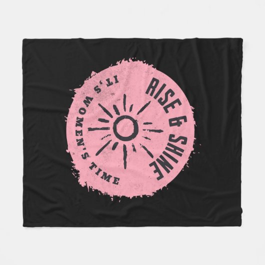 Sta op en schijn, het is vrouwentijd fleece deken (Voorkant (Horizontaal))