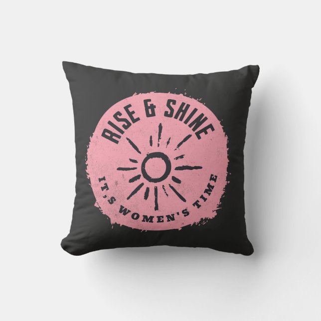 Sta op en schijn, het is vrouwentijd kussen (Voorkant)