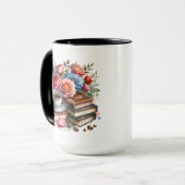 Sta op en schijn  koffiekopje en bloemen mok (Voorkant links)