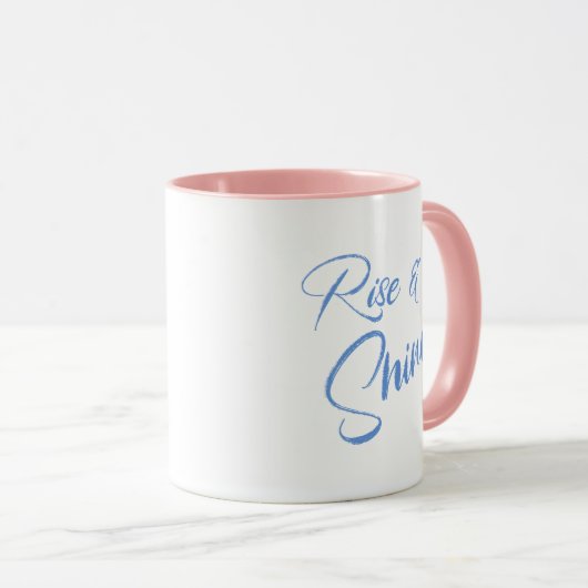 Sta op en schijn  koffiekopje en bloemen mok (Voorkant rechts)