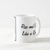 Sta op en schitter als een koningin - Elegante Cro Koffiemok (Voorkant rechts)