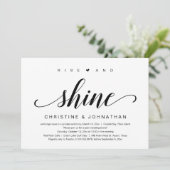 Sta op en schitter, Trouwvlucht Uitnodiging (Staand voorkant)