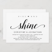 Sta op en schitter, Trouwvlucht Uitnodiging (Voorkant / Achterkant)