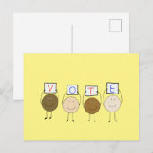 Sta op en stem briefkaart (Voorkant / Achterkant)