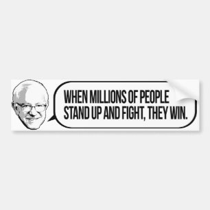 Sta op en vecht - Bernie Sanders Quote -.png Bumpersticker
