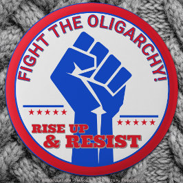 Sta op en verzet je - Vecht tegen de oligarchie! a Ronde Button 5,7 Cm