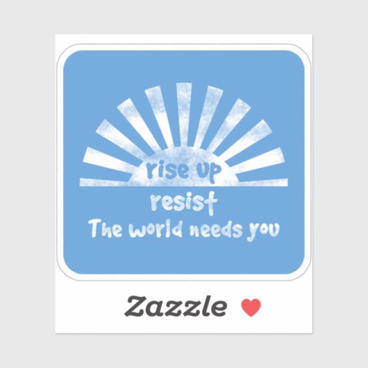 Sta op en weersta Vinyl Sticker (Vel)