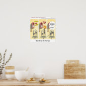 Sta Op Grappige Vogel Met Pistool Poster (Keuken)