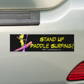 Sta op het Surf van de peddel! Bumpersticker (Op auto)