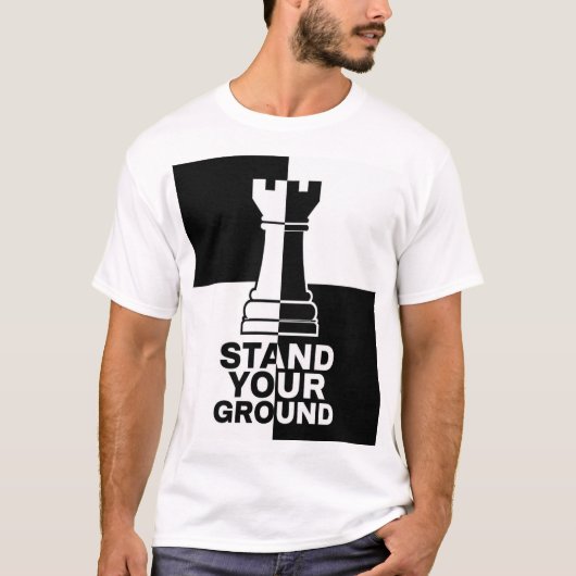 Sta Op Je Grond Schaak Toren T-shirt (Voorkant)