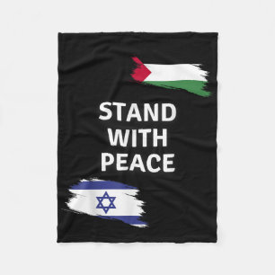 Sta op met vrede. Israëlisch Palestijns Shirt. Zeg Fleece Deken