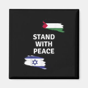 Sta op met vrede. Israëlisch Palestijns Shirt. Zeg Magneet