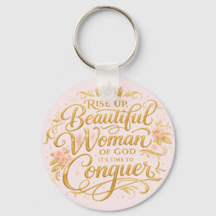 Sta Op, Mooi Vrouw Van God Roze Sleutelhanger