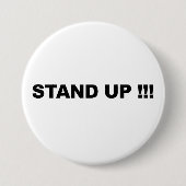 Sta op! ronde button 7,6 cm (Voorkant)