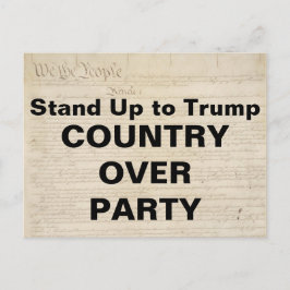 Sta op tegen Trump-land over partijverzet Uitnodiging Briefkaart