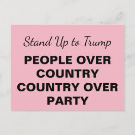 Sta op tegen Trump-mensen boven land over partij Uitnodiging Briefkaart