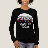 STA OP VANDAAG Vrouwen Lange Mouw Shirt (Voorkant)