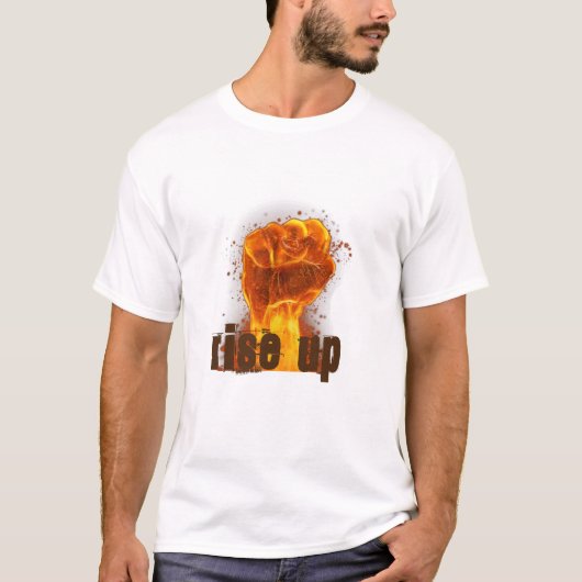 Sta Op Vlammende Vuist T-shirt (Voorkant)