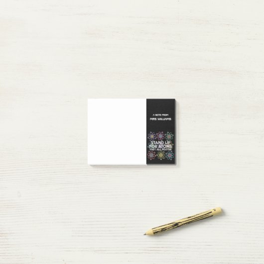 STA OP VOOR ATOMEN Leuke Wetenschap Post-it® Notes (Op bureau)