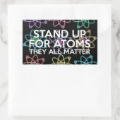 STA OP VOOR ATOMEN RECHTHOEKIGE STICKER (Tas)