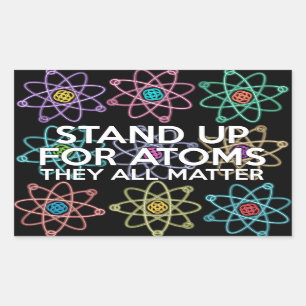 STA OP VOOR ATOMEN RECHTHOEKIGE STICKER