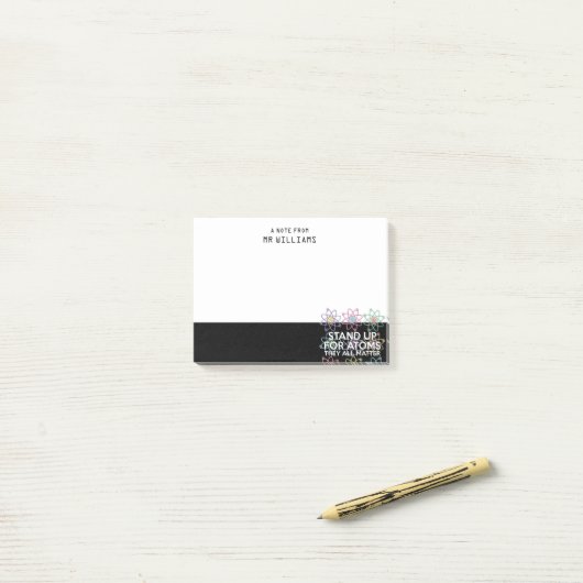 STA OP VOOR ATOMEN wetenschap Post-it® Notes (Op bureau)