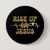 Sta op voor Jezus Quote Ronde Button 7,6 Cm (Voorkant)