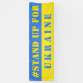 Sta op voor Oekraïne Banner Support Oekraïense vla (Verticaal)
