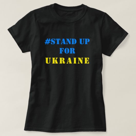 # Sta op voor Oekraïne T-shirt Steun Vrijheid (Design voorkant)