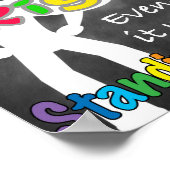 Sta op voor wat de juiste klaslokaal is poster (Hoek)