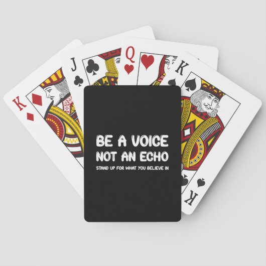 Sta op voor wat je gelooft pokerkaarten (Achterkant)