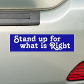 Sta op voor wat juist is bumpersticker (Op auto)