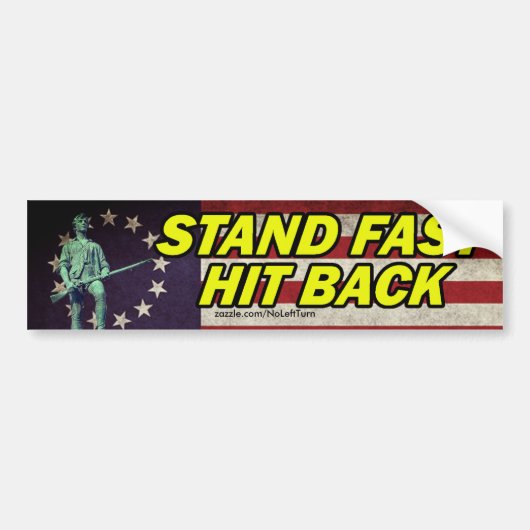 Sta snel, raak terug bumpersticker (Voorkant)